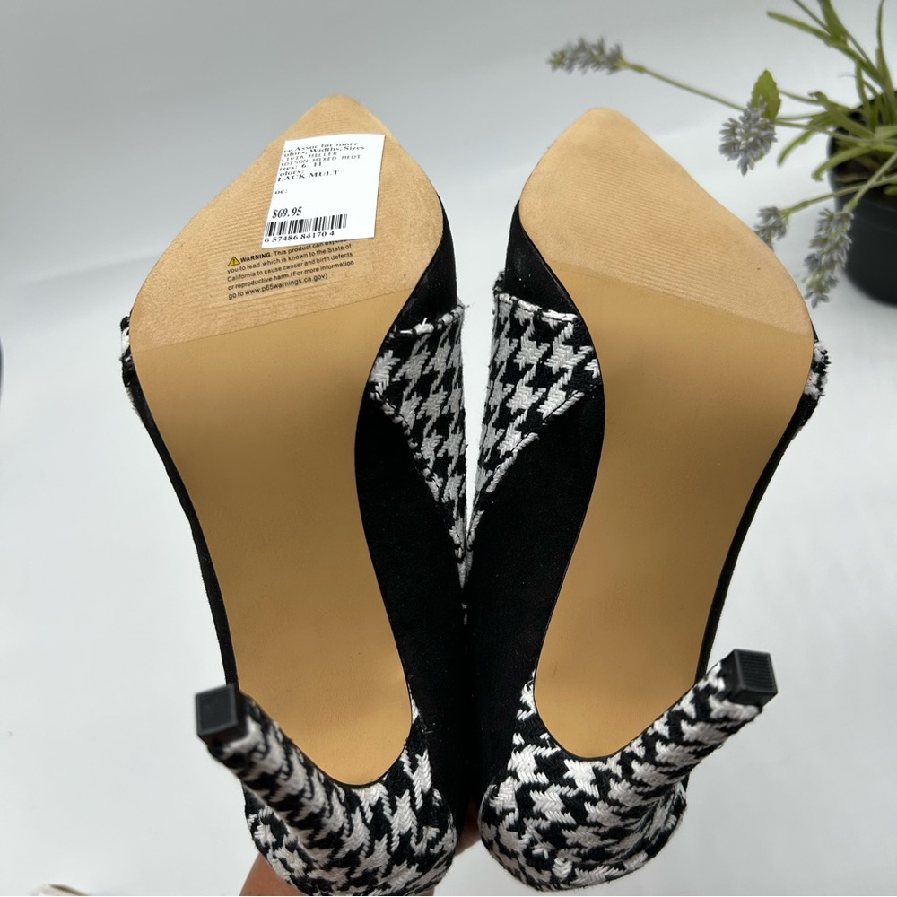 NEW YORK AND COMPANY Women's Madison houndstooth Mixed Media Pump Shoes size 8 - Picture 4 of 7